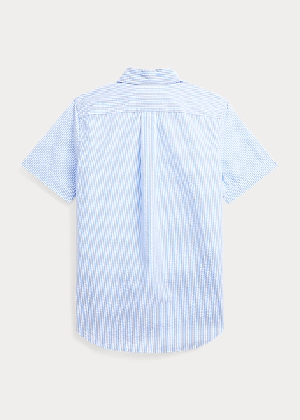 Striped Seersucker Short-Sleeve Shirt - Image 2