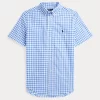 Gingham Cotton Poplin Short-Sleeve Shirt