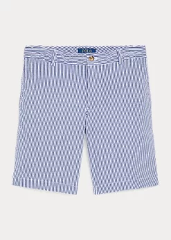 Stretch Cotton Seersucker Short