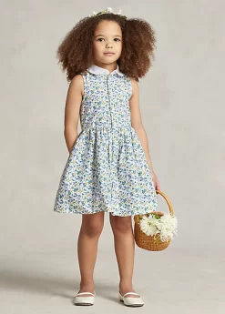 Floral Cotton Oxford Shirtdress