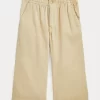 Cotton Twill Wide-Leg Trouser