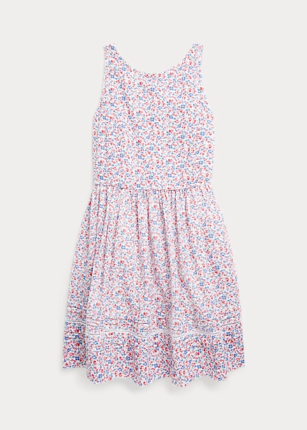 Floral Cotton Seersucker Dress