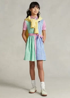 Gingham Cotton Poplin Shirtdress