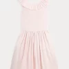 Ruffled Mulberry Silk-Blend Dress