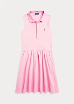 Stretch Mesh Polo Dress