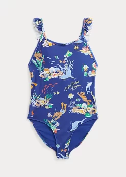 Polo Bear Stretch One-Piece Swimsuit