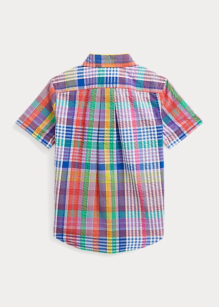Plaid Seersucker Short-Sleeve Shirt - Image 2