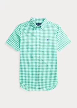 Geometric Poplin Short-Sleeve Shirt