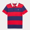 Striped Cotton Short-Sleeve Rugby Shirt