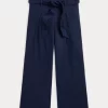 Linen-Blend Wide-Leg Cropped Trouser