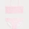 Gingham Ruffled Two-Piece Swimsuit