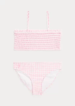 Gingham Ruffled Two-Piece Swimsuit