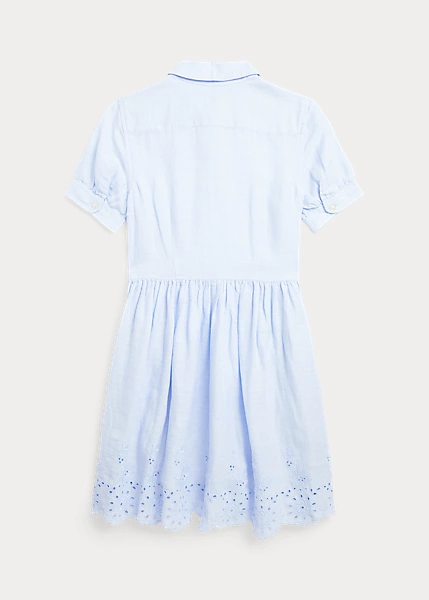 Embroidered Linen Shirtdress - Image 2