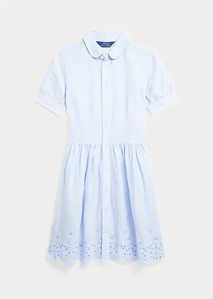 Embroidered Linen Shirtdress