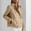 Short Double-Breasted Trench Coat