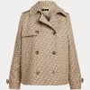 Double-Breasted Monogram Jacquard Coat