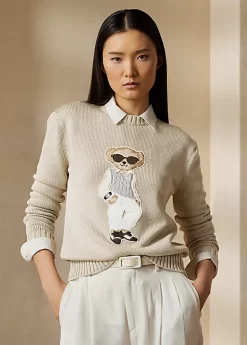 Cable Polo Bear Silk Jumper