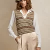 Embellished Fair Isle Jumper Vest