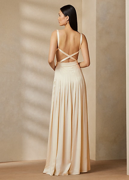 Talbert Crepe-Back-Satin Evening Dress - Image 4