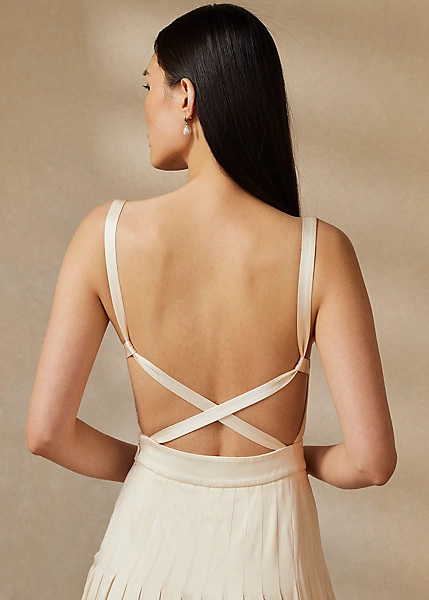 Talbert Crepe-Back-Satin Evening Dress - Image 5