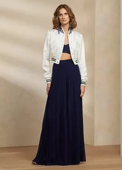 Zelah Pleated Chiffon Trouser