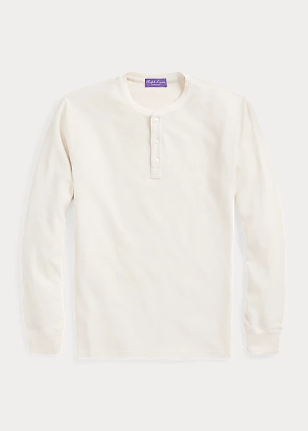 Cotton-Silk Henley Shirt - Image 2