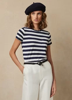 Striped Crewneck Pocket Tee