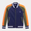 Parrot-Applique Fleece Baseball Jacket