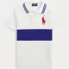 Big Pony Colour-Blocked Mesh Polo Shirt