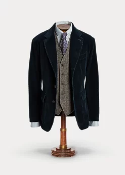 Unconstructed Indigo Corduroy Sport Coat