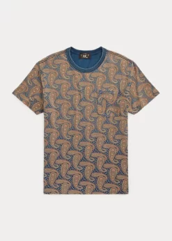 Indigo Paisley Jersey Pocket T-Shirt