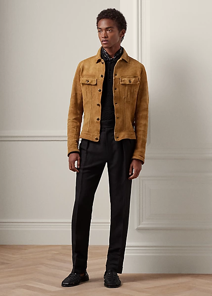 Clifton Suede Trucker Jacket - Image 3