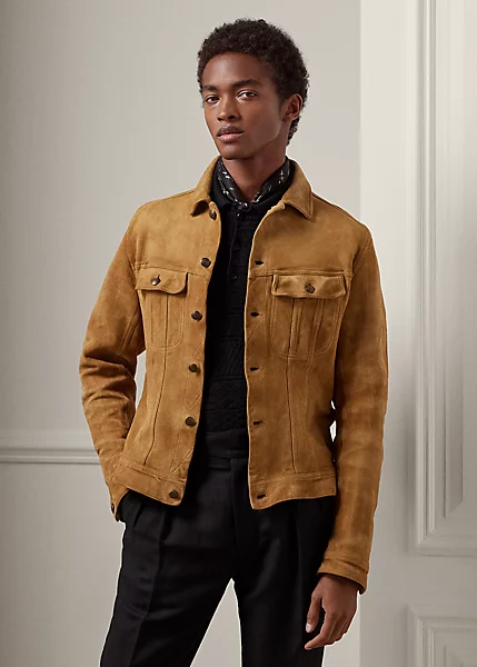 Clifton Suede Trucker Jacket