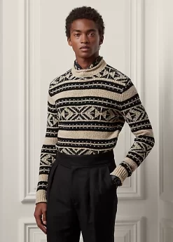 Patterned Silk Roll Neck Jumper