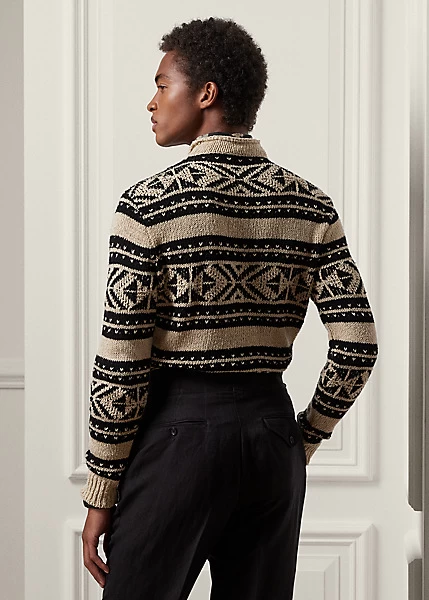 Patterned Silk Roll Neck Jumper - Image 4