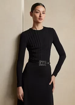 Ottoline Pleated Jersey Day Dress