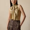 Pollard Silk Satin Sleeveless Blouse