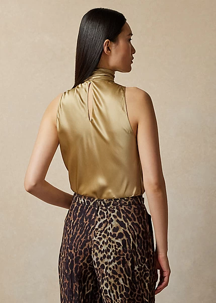 Pollard Silk Satin Sleeveless Blouse - Image 4