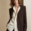 Odera Pinstripe Wool Jacket