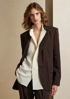Odera Pinstripe Wool Jacket