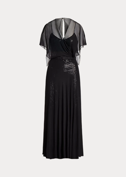 Romaine Silk Chiffon Cocktail Dress - Image 2