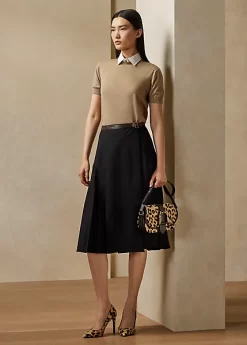 Alexandrine Stretch Flannel Skirt