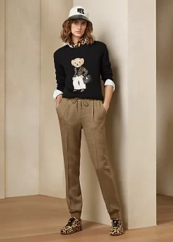 Arsenia Tick-Weave Tweed Jogger