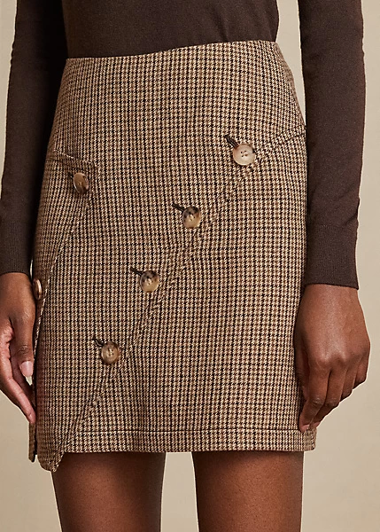 Karim Houndstooth Tweed Skirt - Image 5