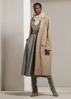 Karima Herringbone Tweed Car Coat