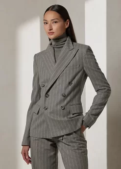 Safford Chalk-Stripe Flannel Jacket