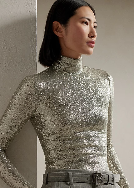 Embellished Long-Sleeve Roll Neck Top - Image 4