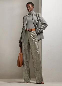 Welles Embellished Wide-Leg Trouser