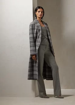 Connery Plaid Double-Faced Wool Coat