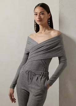 Wayde Glen Plaid Jersey Blouse